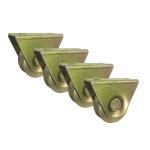 80mm V Groove Wheels , 550lbs Loading Industrial Swivel Casters