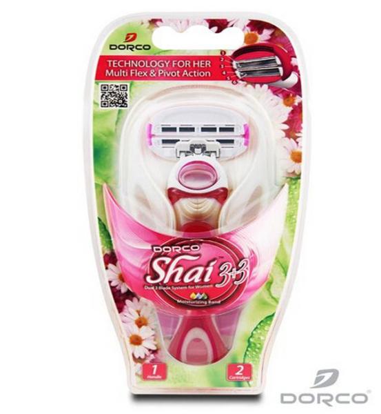 LSXA1000 Pink Color Dorco Razor for women With Dual 3 Blades Head