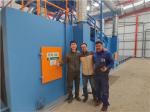 Steel Structural Roller Conveyor Shot Blasting Machine 1.0M/Min
