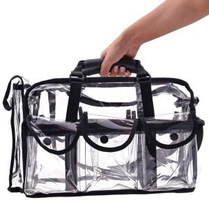 China 2 In 1 Transparent Pvc Bag Large Size PVC Cosmetic Bag With Small Pouches Transparent factory