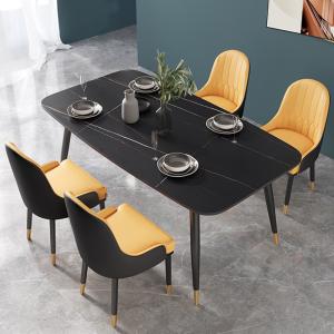 China Metal Nordic Marble Dining Tabl Light Luxury For 4 - 6 People factory