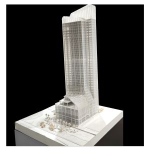 China Modern N Scale Skyscraper Curved Facade 1:100 Architecture Model on sale