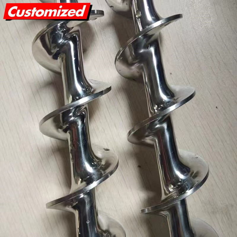 45 Deg Inclination Angle Shaftless Auger Screw Conveyor For Poor Fluidity Materials