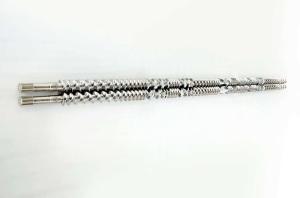 China Twin Screw Extruder Granulator Accessories Meshing Covey Screw Parts From 12mm - 300mm factory