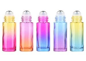 China Luxury Gradient 5ml Rollerball Bottles , Multi Color Mini Roller Bottles factory