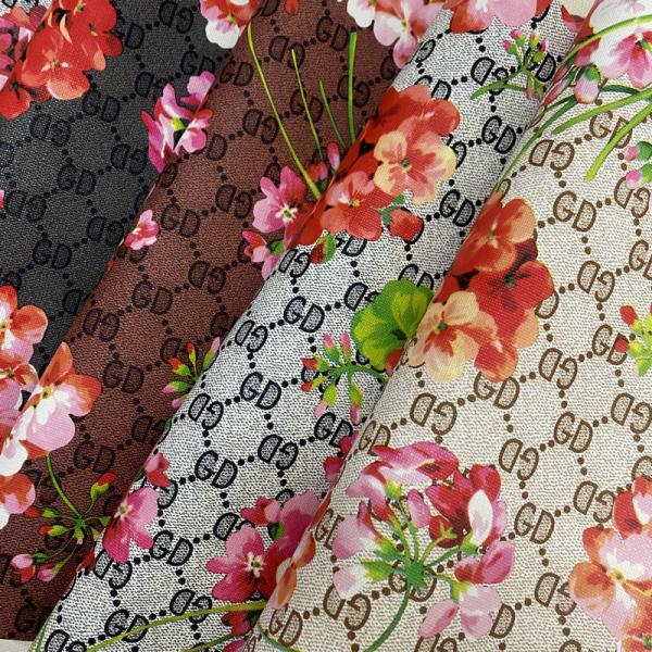 Printed GD Letter Flower PVC Faux Leather Bags Phone Case Package Box Leather