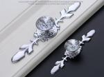 120mm White Crystal Drawer Handles And Knobs Decorative Arcylic Wine Cabinet
