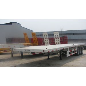 3 Axle Flatbed Tractor Trailer Container Semi Trailer With Container Lock