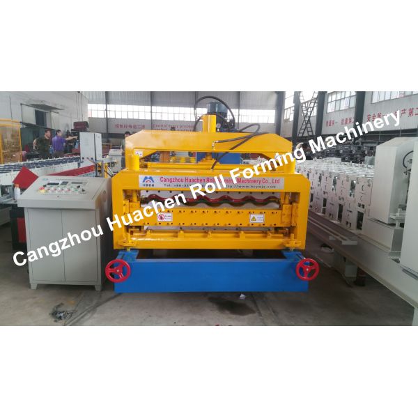 China CE Two Profile Panel Double Layer Roll Forming Machine High Speed factory