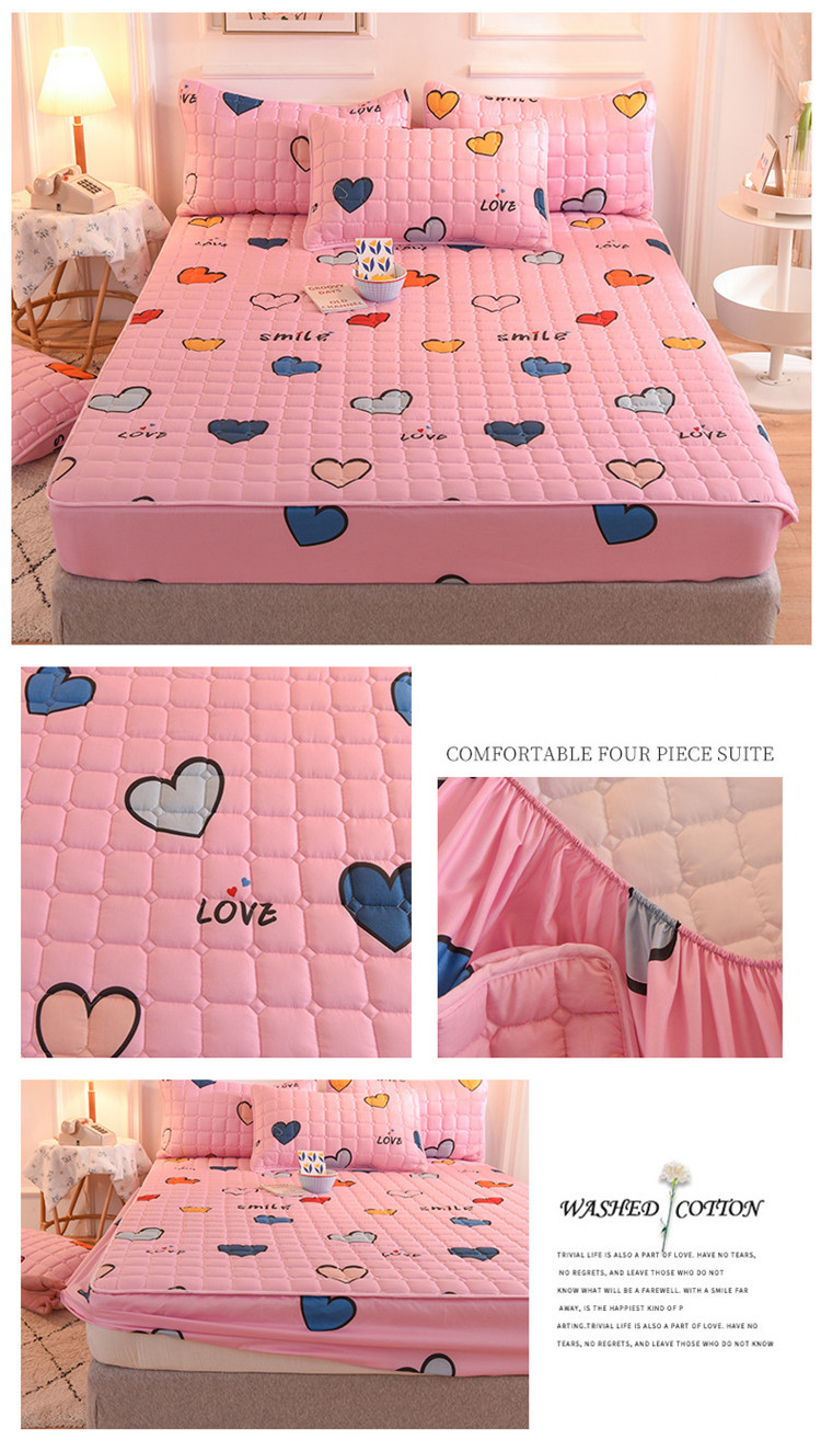 Home Quilted Fittings Custom Printed Brushed Mattress Protectors for Bed Protection Pad
