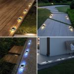 Aluminum LED Solar Dock Light 140g Weight Bule/Cold White for Marine Docking