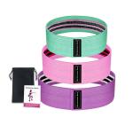 Printing Latex Pink Cloth Fabric Loop Resistance Exercise Bands