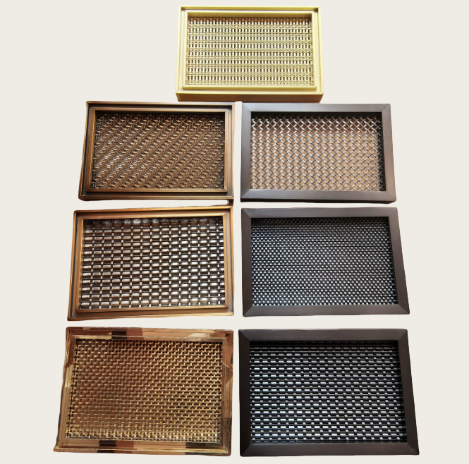 Frame Design SS Architectural Wire Mesh Space Partiton With Antique Finished