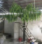 Dense Faux Weeping Willow , Green Willow Tree For Greenery Landscape