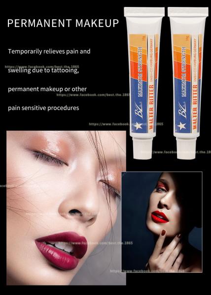 BL 20% Tattoo Microneedling Numbing lidocaine Cream 10g White Instant Stop Pain