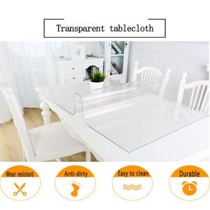 China Durable Waterproof Manteles PVC Table Cloth Transparent material factory