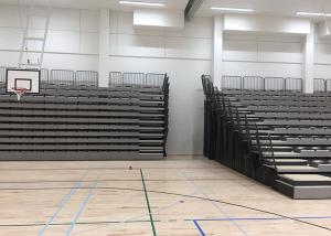 China Wall Attached Retractable Theater Seating , Telescopic Seating Systems For Play Areas factory