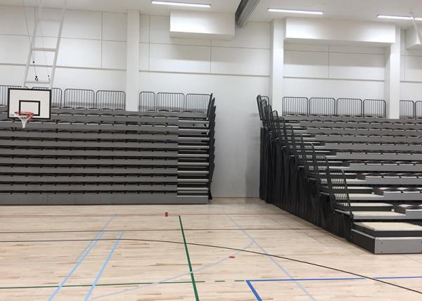 Wall Attached Retractable Theater Seating , Telescopic Seating Systems For Play