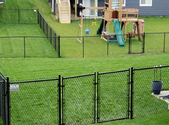 30mm-60mm Mesh 5ft Black Chain Link Fence 6 Ft Vinyl Coated
