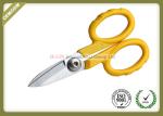 Straight Shape Fiber Optic Kevlar Cutter With Sawtooth Yellow Color