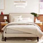 Modern Fabric Divan Upholstered Simple Design Wooden Bed