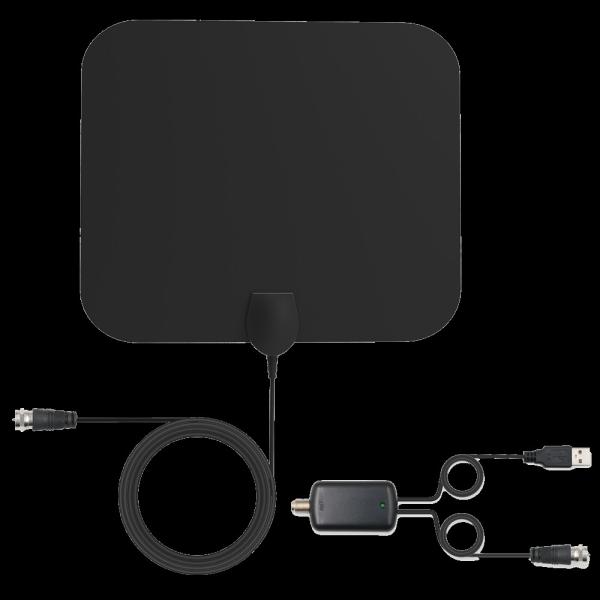 High Definition 1080P Indoor TV Antenna with 3M Sticker and Amplifier 50 Input