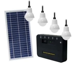 China 4 Rooms Small Home Solar System Kit , 8W Mobile Solar Power Kit factory