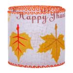 Thanks Giving Day Printed Burlap Ribbon 63mm Personalized Cotton Ribbon