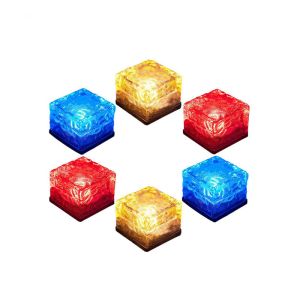 China Environmental Friendly Solar Powered LED Ground Lights Creative Cube Rock Stone Shape on sale