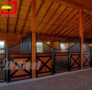 China Swing Door Metal Aluminum Portable Horse Stall Panels Powder Coating Assembled factory
