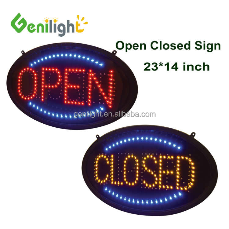 Get Your Business Seen Anytime Ultra Bright Large LED Neon Open Sign with Remote Control