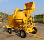 4 Wheel 350L Concrete Mixer 3KW Self Loading Convenient Mobile Concrete Mixer