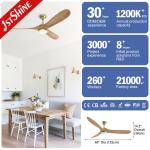 Supplier Fan Ceiling 220v High Speed Black Modern Bldc Motor Wood Led Ceiling