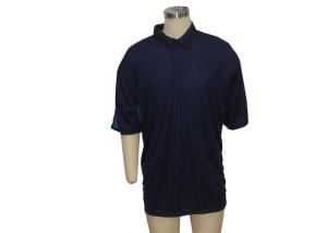 China Latest Men'S Summer Polo Shirts , Plain Black Men'S Polo Neck T Shirts factory