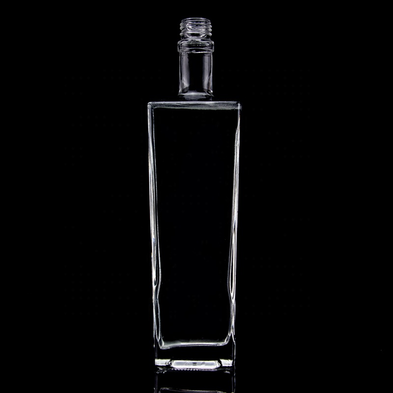 Glass Whisky Bottle Square 700ml Thick Bottom 750ml 500ml Tequila Bottles for Spirits