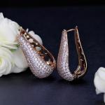 Fashion jewellery Gold Plated AAA CZ Earrings for Women Ladies jewelry earrings