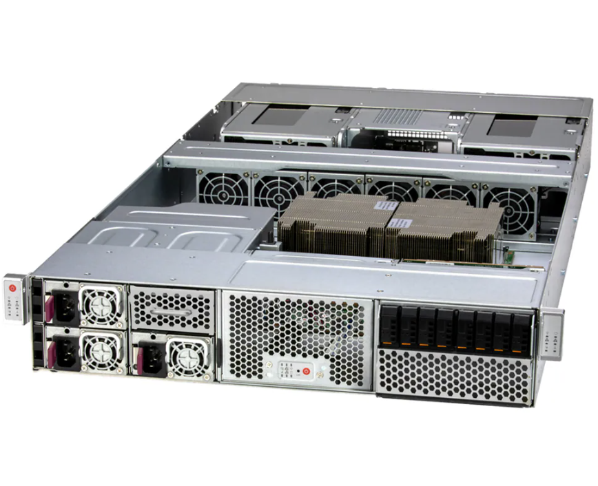 Supermicro ARS-221GL-NR GPU Server with Dual 72-core CPUs Up to 2 Double-Width GPUs and 960GB ECC LPDDR5X Memory