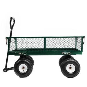 China Metal Heavy Duty Folding Steel Outdoor Beach Mesh Garden Tool Cart for Easy Transport factory