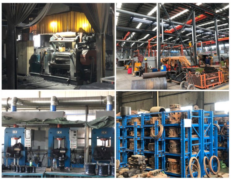 Dn200 Double Sphere Galvanized Flanged Rubber Expansion Joint SS304 SS316 SS316L Cast Iron