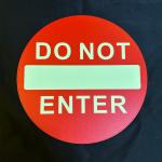 Circle Aluminum Traffic Safety Warning Signage Glow In The Dark