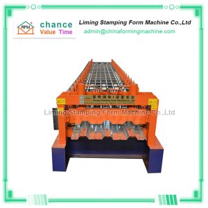 China W1250mm Floor Tile Making Machine , 15Kw Deck Floor Roll Forming Machine factory