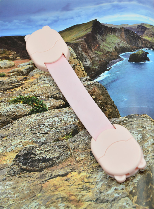 Security Cupboard Child Safety Cabinet Locks 20cm Length Pink Seal Strap Smooth Surfaces