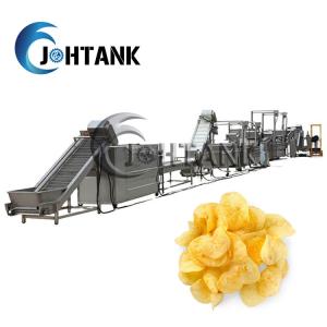 China Automatic Frying Frozen French Fries Making Machine , 2000kg/h Industrial Potato Chips Making Machine factory