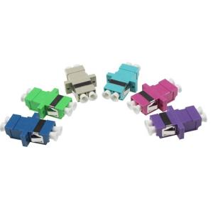 China Singlemode Multimode LC LC Duplex Fiber Coupler OM3 OM4 With Flange factory