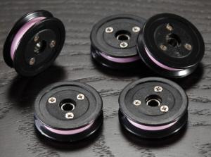 China Black HRA 88 Coil Winder Wire Guide Pulley Wheels With Bearings factory