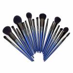 portable No fading Blue Handle Makeup Brushes Faux Squirrel Hair