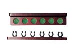 Billiard Cue Rack Wall Mount , 6 Pool Cue Wall Holder Wall Rack With Clips
