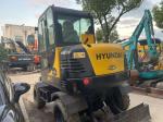 Used R60W-7 Mini Hyundai Wheeled Excavator Stable And High Efficiency