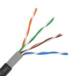 Outdoor UTP Network Cable Grey Black Long Life Time CCA/CU Conductor