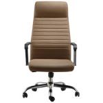 Stacking Leather Executive Leather Office Swivel Chairs 320m Base Metal Frame